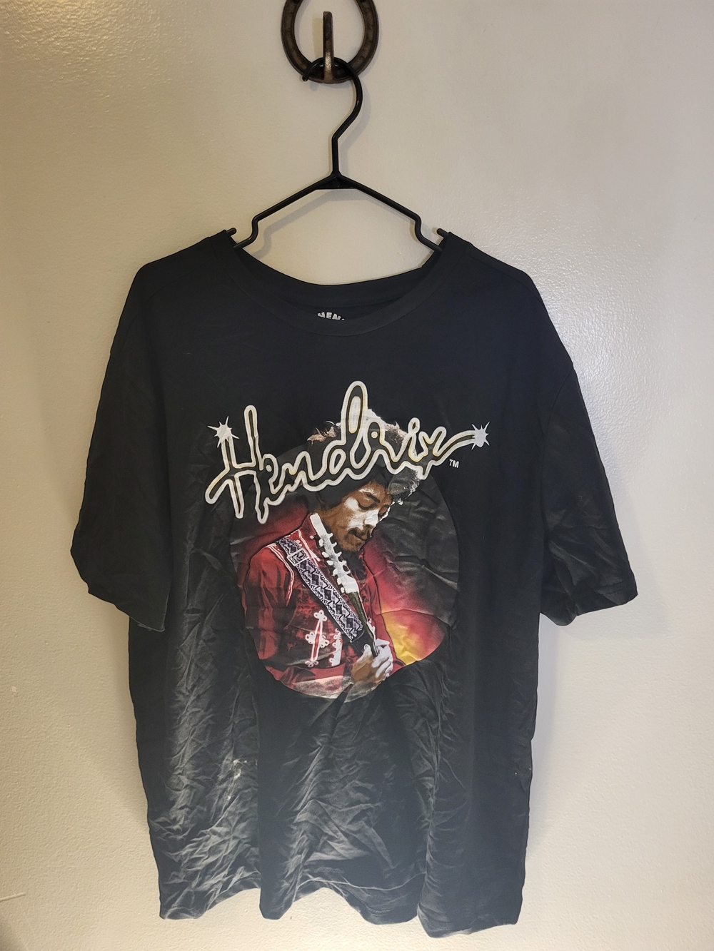 Black Graphic Band T-Shirt - Hendrix Style